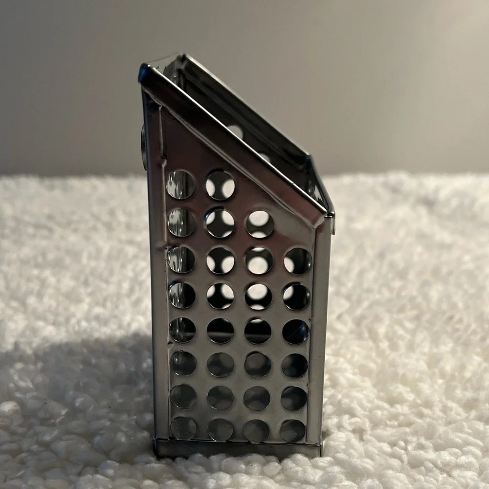Kikkerland Stainless Magnetic Memo Board with Note Pen Pencil Holder
